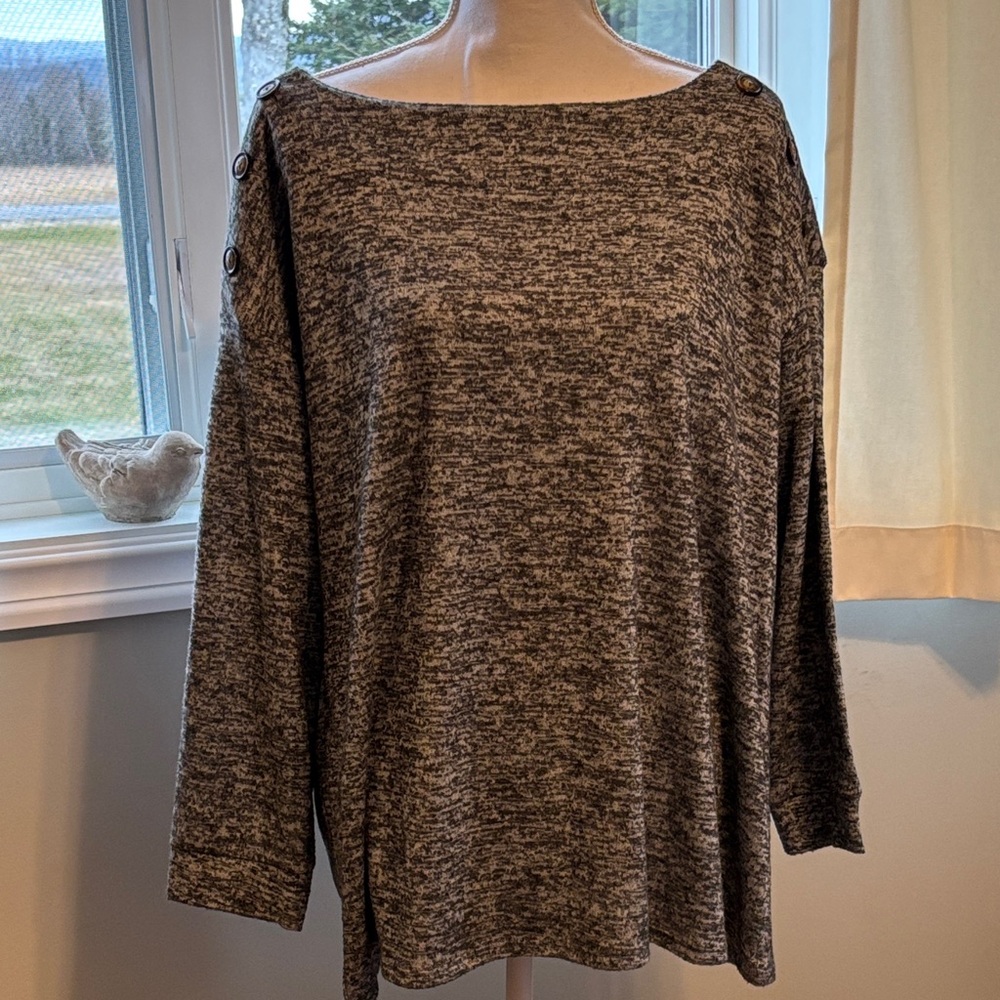 Cozy Heathered Black/Gray Sweater